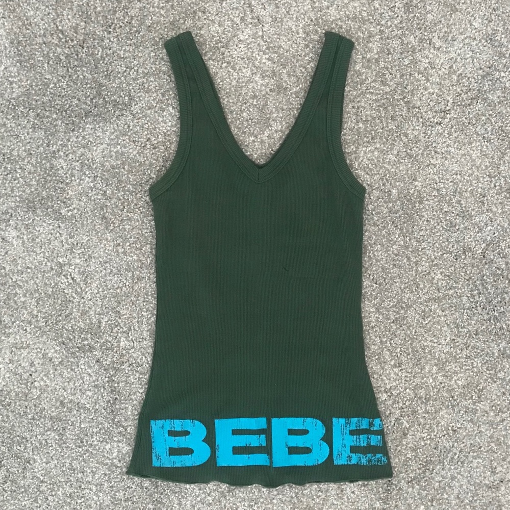 Bebe Sport Dark Olive Tank Top - Small